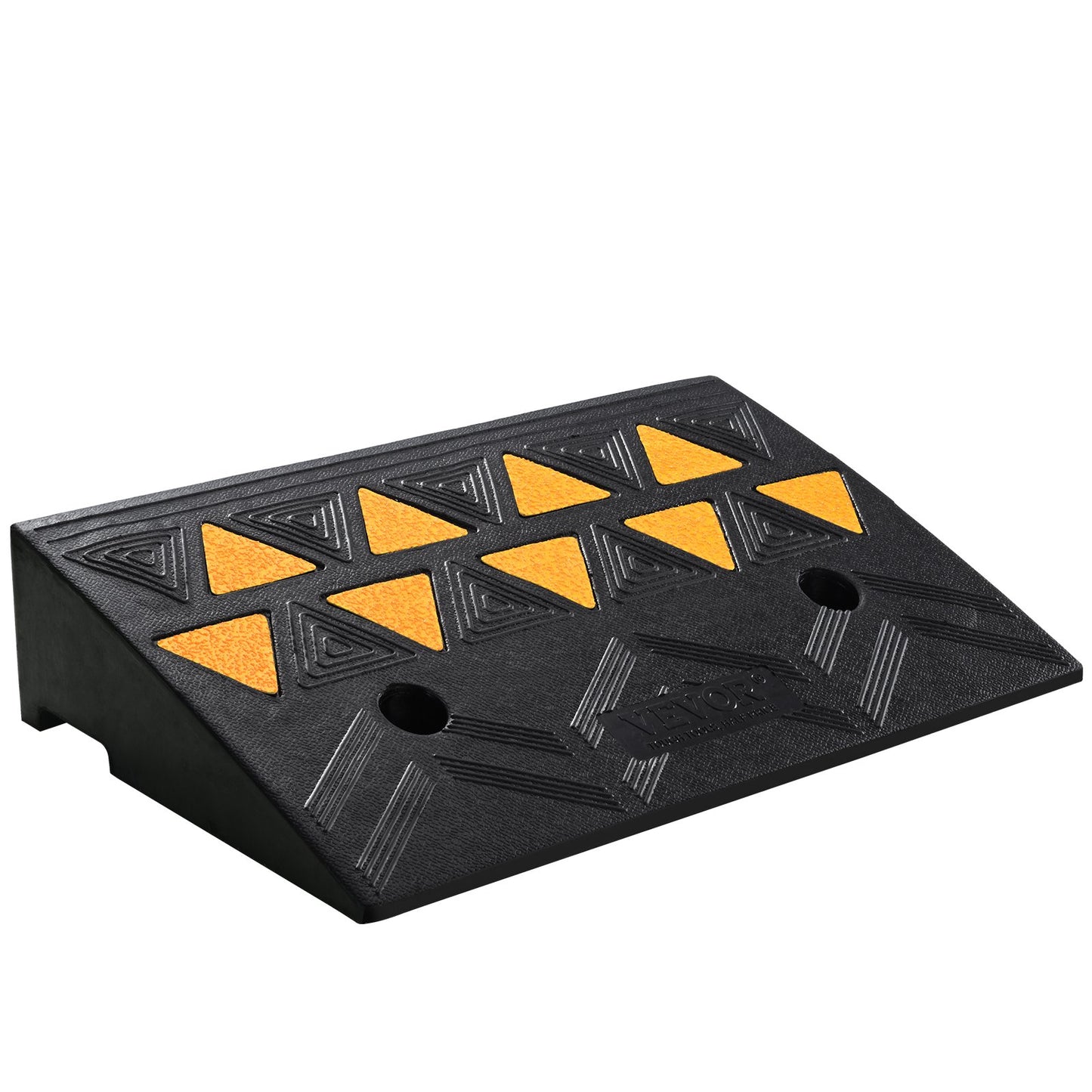 Rubber Curb Ramp 4.25" Rise Curb Ramp, 11.8" Width 19.7" Length Driveway Ramp for Curb, 15T Heavy Duty Rubber Ramp for Forklifts, Trucks, Buses, Cars, Wheelchairs, Bikes