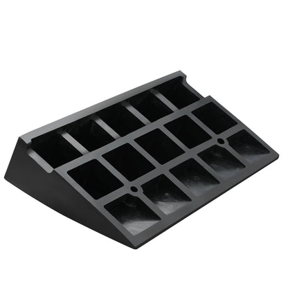 Rubber Curb Ramp 4.25" Rise Curb Ramp, 11.8" Width 19.7" Length Driveway Ramp for Curb, 15T Heavy Duty Rubber Ramp for Forklifts, Trucks, Buses, Cars, Wheelchairs, Bikes