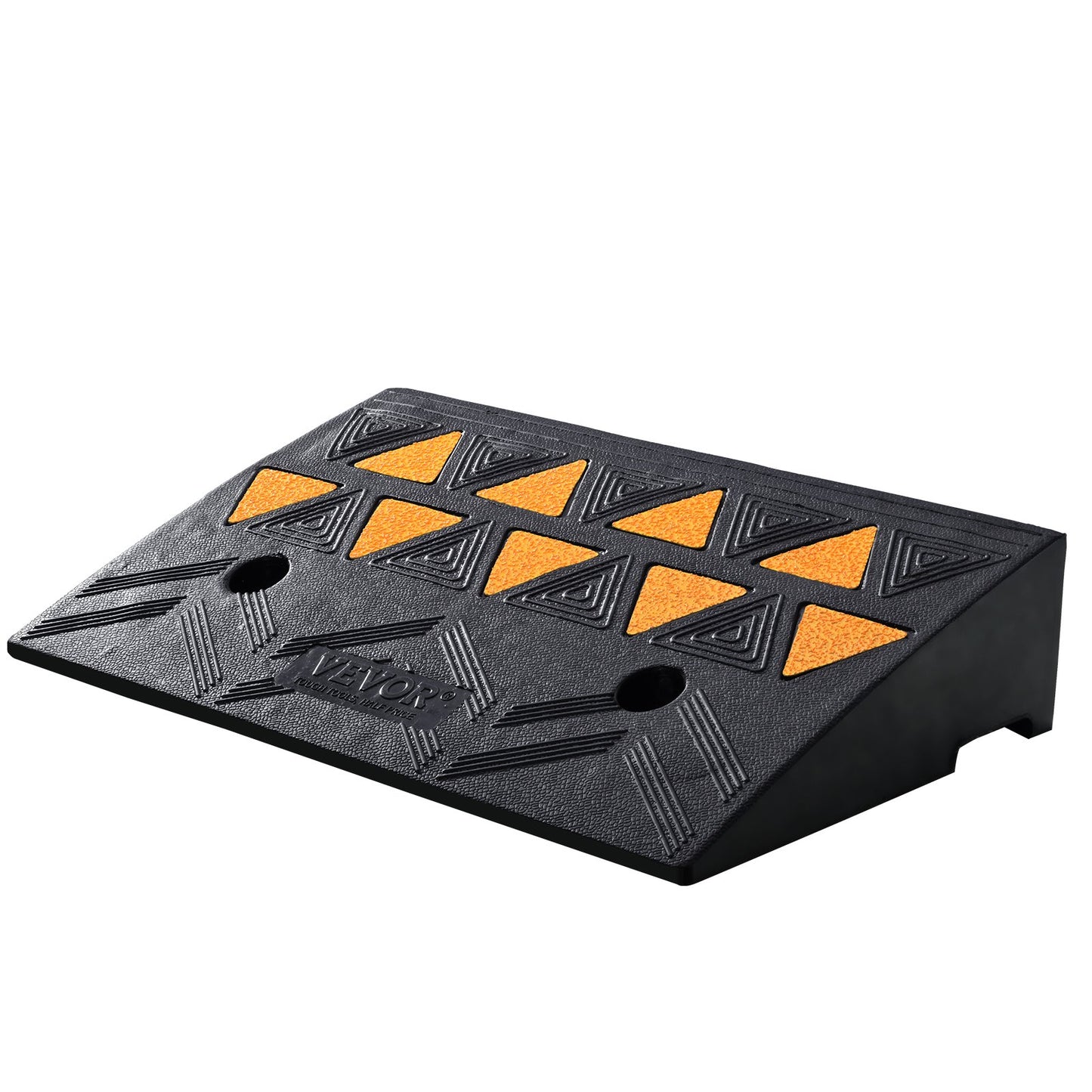 Rubber Curb Ramp 4.25" Rise Curb Ramp, 11.8" Width 19.7" Length Driveway Ramp for Curb, 15T Heavy Duty Rubber Ramp for Forklifts, Trucks, Buses, Cars, Wheelchairs, Bikes