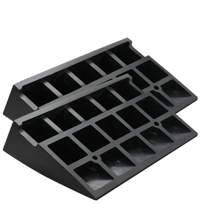 Gummikantramp 2-pack, 5" stigningshöjd Heavy-Duty 33069 lbs/15 T Kapacitet Tröskelramper, uppfartsramper med stabil rutnätsstruktur för bilar, rullstolar, cyklar, motorcyklar