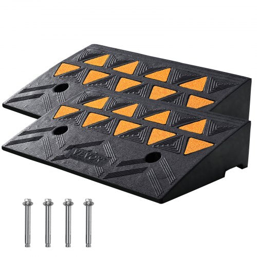 Rubber curb ramp Driveway ramp for curb 2-pack 11.5 cm height 14.76 kg load
