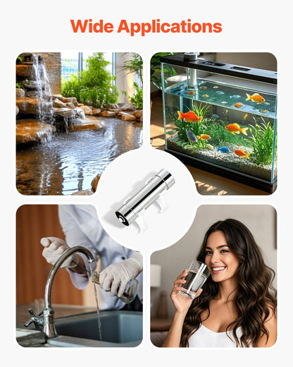 220V 8W UV Water Purifier 1GPM Ultraviolet Water Purifier Filter