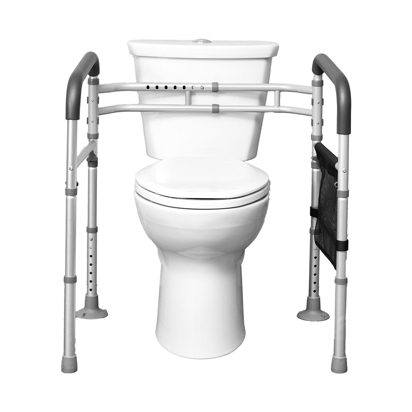 Foldable toilet rail Toilet rail with non-slip handles for seniors