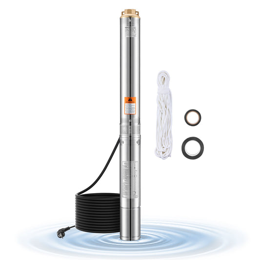 750W Edelstahl Tiefbrunnen Tauchpumpe Wasserpumpe 246ft 100L/min