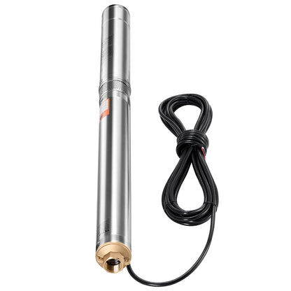 750W Edelstahl Tiefbrunnen Tauchpumpe Wasserpumpe 210ft 65L/min