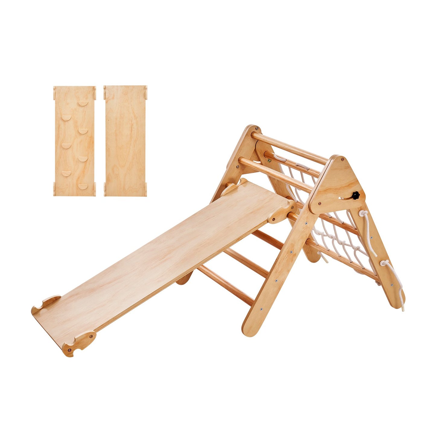 Pikler Triangel Set 4 i 1 Montessori klätterleksaker för småbarn 1-3 år