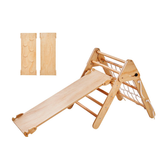 Pikler Triangel Set 4 i 1 Montessori klätterleksaker för småbarn 1-3 år