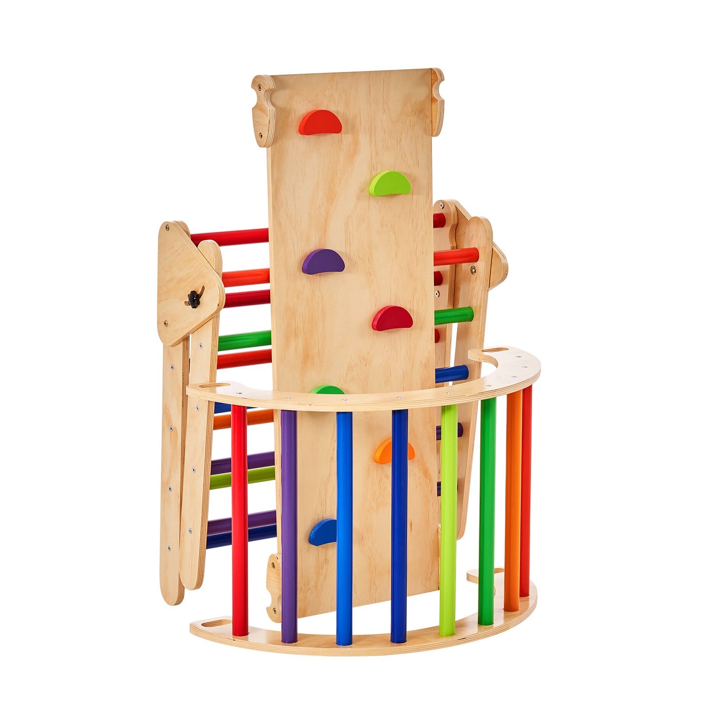 Pikler Triangel Set 5-i-1 Montessori-klätterleksaker Småbarn Stora Färgglada
