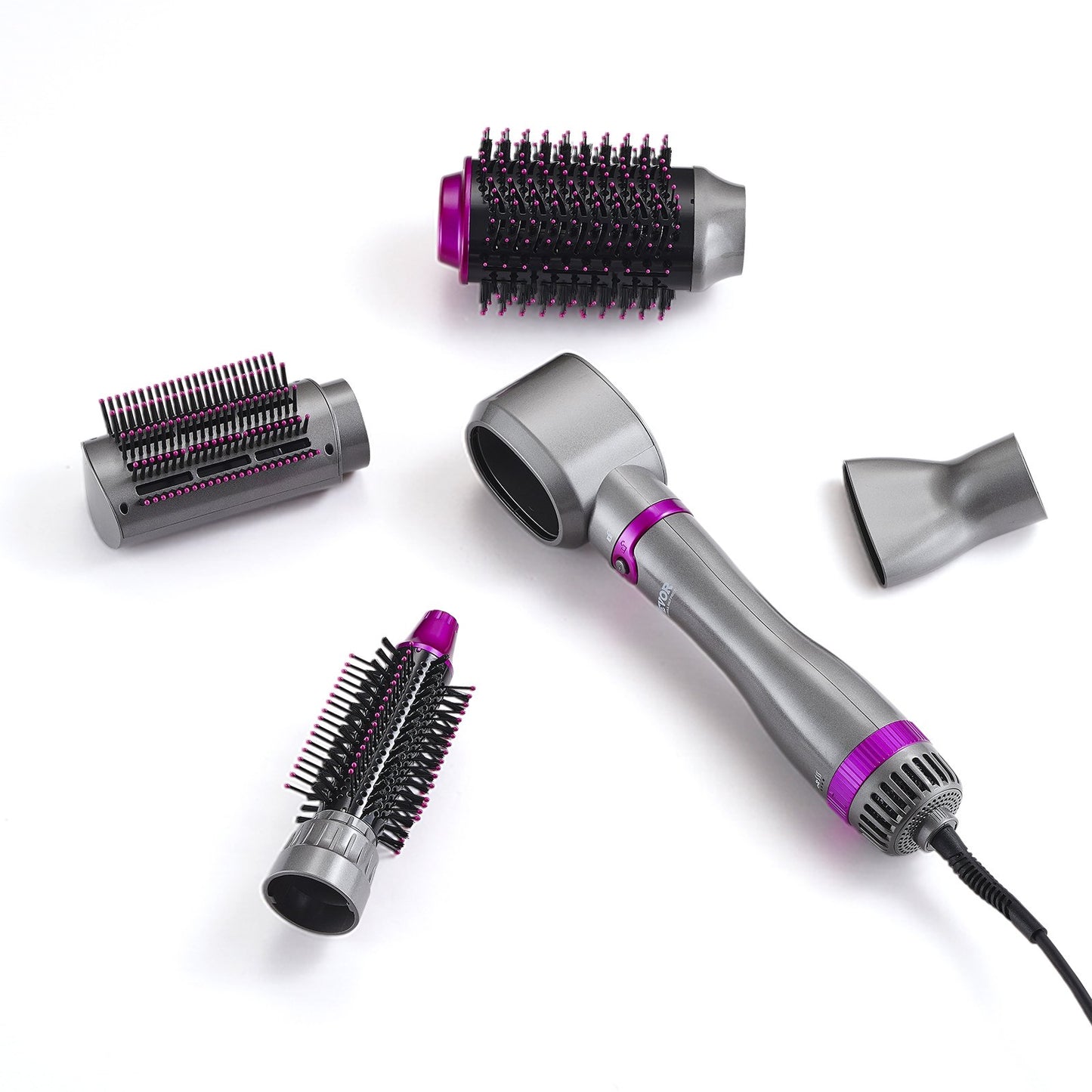Hårtorkborste 5-i-1 Hot Hair Styler Uppgraderad negativ jon för curling