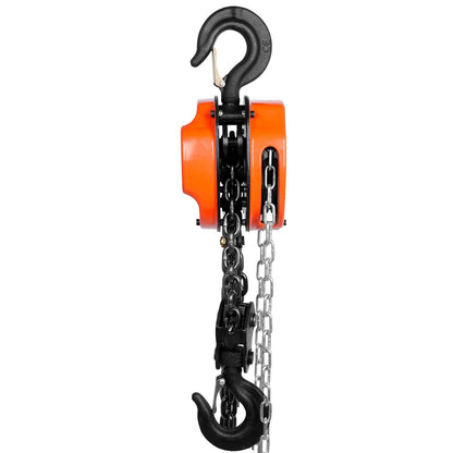 Manual Chain Hoist, 2 Ton 4400 lbs Capacity 10 FT Come Along, G80 Galvanized Carbon Steel with Double Lock Brake, Automatic Chain Guide and 360° Rotating Hook, for Garage Factory Dock