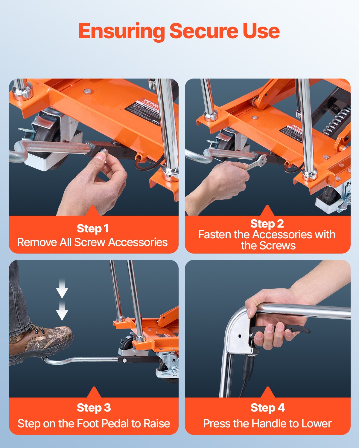 120 cm Hydraulic lift table Double scissor lift trolley 226.8 kg Anti-slip