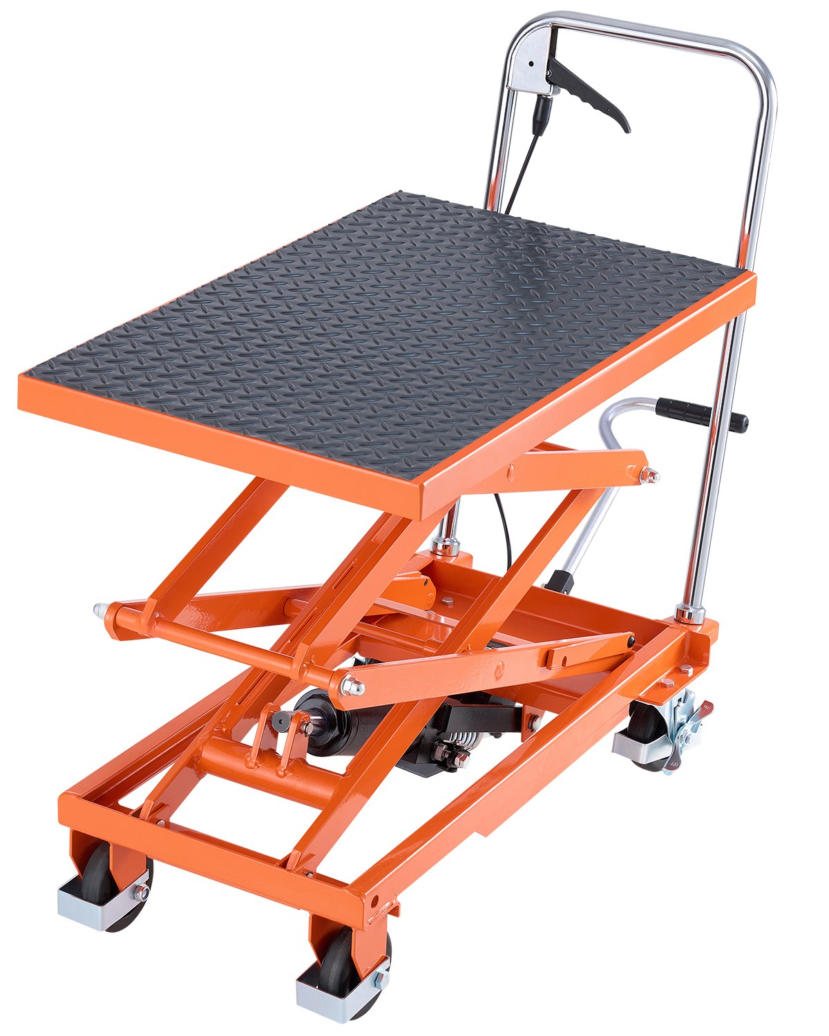 120 cm Hydraulic lift table Double scissor lift trolley 226.8 kg Anti-slip