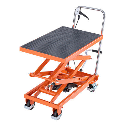 120 cm Hydraulic lift table Double scissor lift trolley 226.8 kg Anti-slip