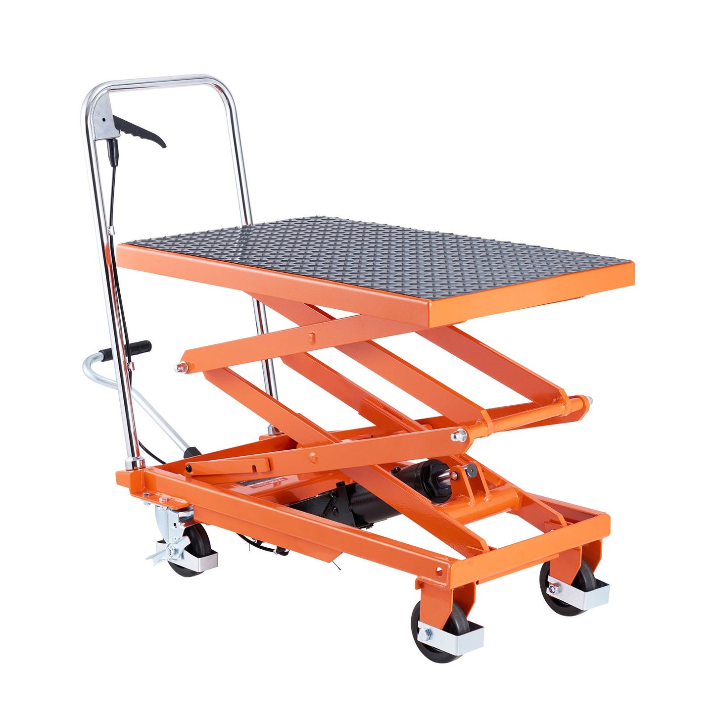 120 cm Hydraulic lift table Double scissor lift trolley 226.8 kg Anti-slip