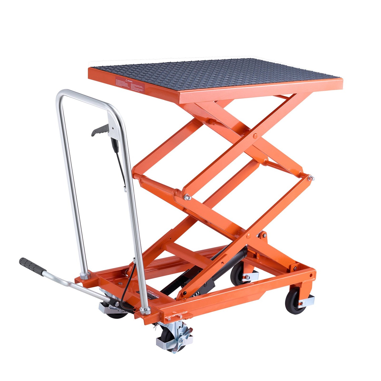 120 cm Hydraulic lift table Double scissor lift trolley 226.8 kg Anti-slip