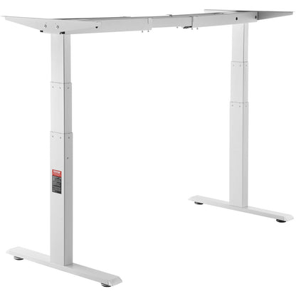 Elektrisk Ståbordsram Dubbelmotor Justerbar 66-129cm H Vit