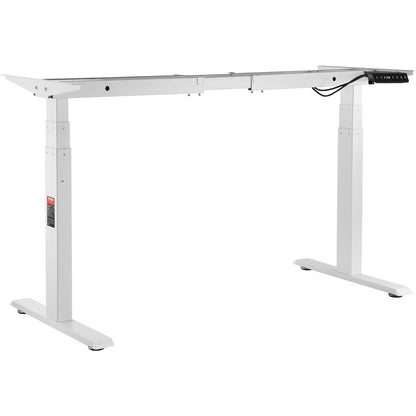 Elektrisk Ståbordsram Dubbelmotor Justerbar 66-129cm H Vit