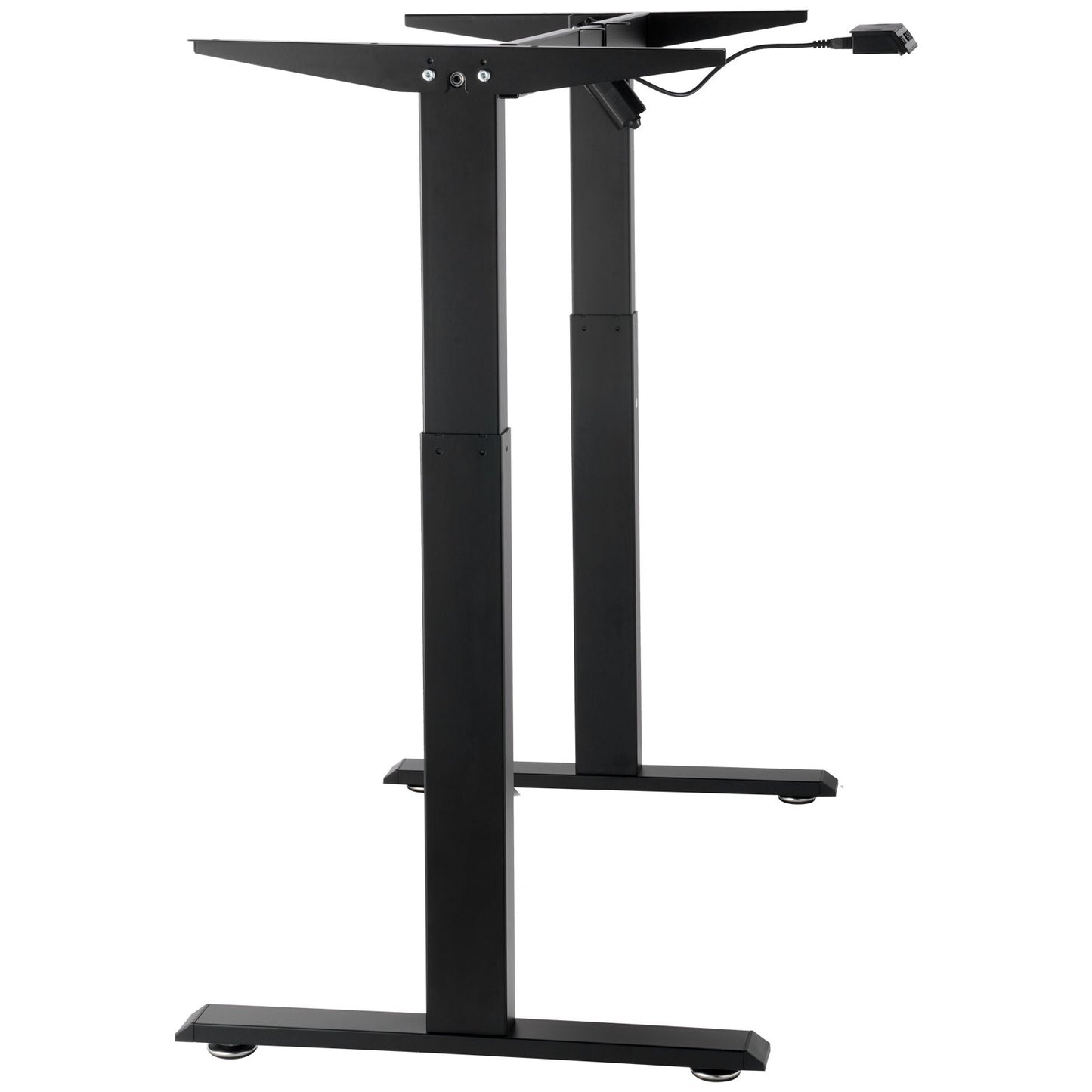 Elektrisk Ståbordsram Justerbar 70-117 cm H Svart Arbetsstationssockel