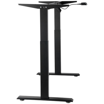 Elektrisk Ståbordsram Justerbar 70-117 cm H Svart Arbetsstationssockel