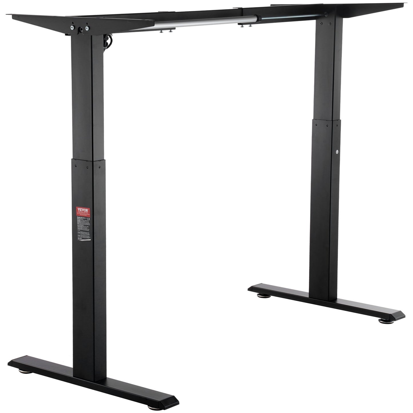 Elektrisk Ståbordsram Justerbar 70-117 cm H Svart Arbetsstationssockel