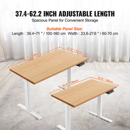 Elektrischer Stehpult-Stativ, verstellbar, 70 – 117 cm H, Arbeitsplatz, Weiß