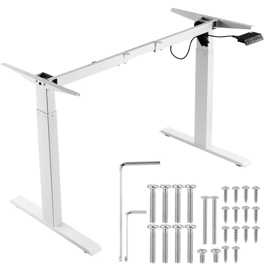 Elektrisk Ståbord Stativ Justerbar 70-117 cm H Arbetsstation Vit