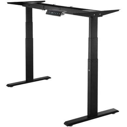 Elektrisk Ståbordsram Dubbelmotor Justerbar 65-129 cm H Svart