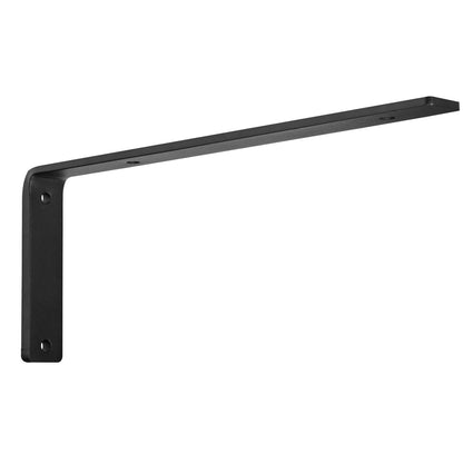 Hyllfäste, kraftiga flytande hyllfästen 10 x 6 tum, 4 st konsoler för hyllor, 5 mm tjocka mattsvart L-hyllfäste, stålhyllor med 160 lbs lastkapacitet