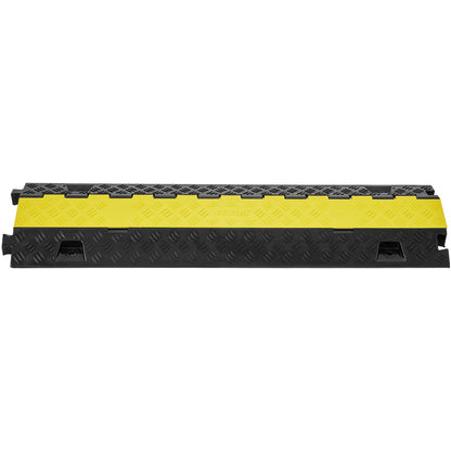 Kabelschutzrampe, 2-Kanal, 22000 lbs/Achsenkapazität, Hochleistungs-TPU-Drahtabdeckung, Rampenschlauchschutz, Rampenauffahrt, Verkehrsbremsschwelle mit zu öffnender TPR-Oberabdeckung, für den Innen- und Außenbereich