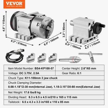 Indexeringsdel K11-100mm 3-käftad chuck bakstycke för CNC-fräsning