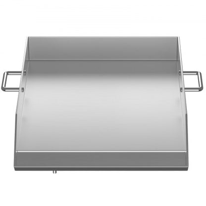 quadratische Grillplatte 16 x 18 Zoll Edelstahl-Grillplatte Flachgrill Dreifachbrenner-Herd Grillplatte Flachplatte für Dreifachbrenner-Herd im Freien | EU