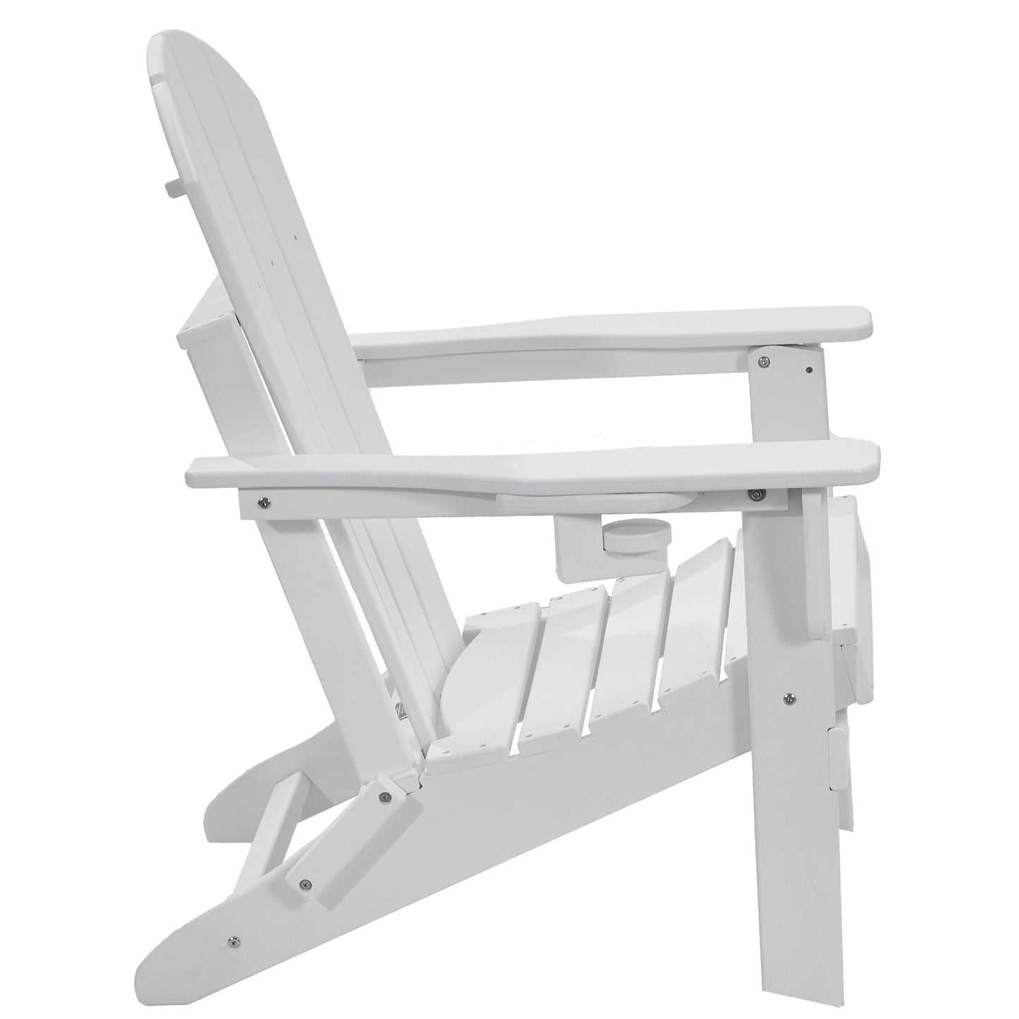 Adirondack Stol Plast Set med 2 All Weather Folding Fire Pit White