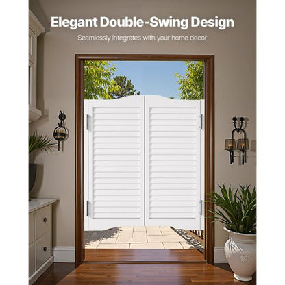 Svängdörrar för café 81,3x91,4 cm furu vit med gångjärn och beslag |  EU