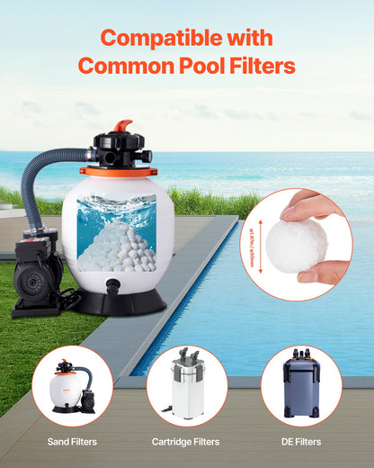 Pool Filter Balls for Sand Filter Pump 3.5 lbs Reusable for Pool