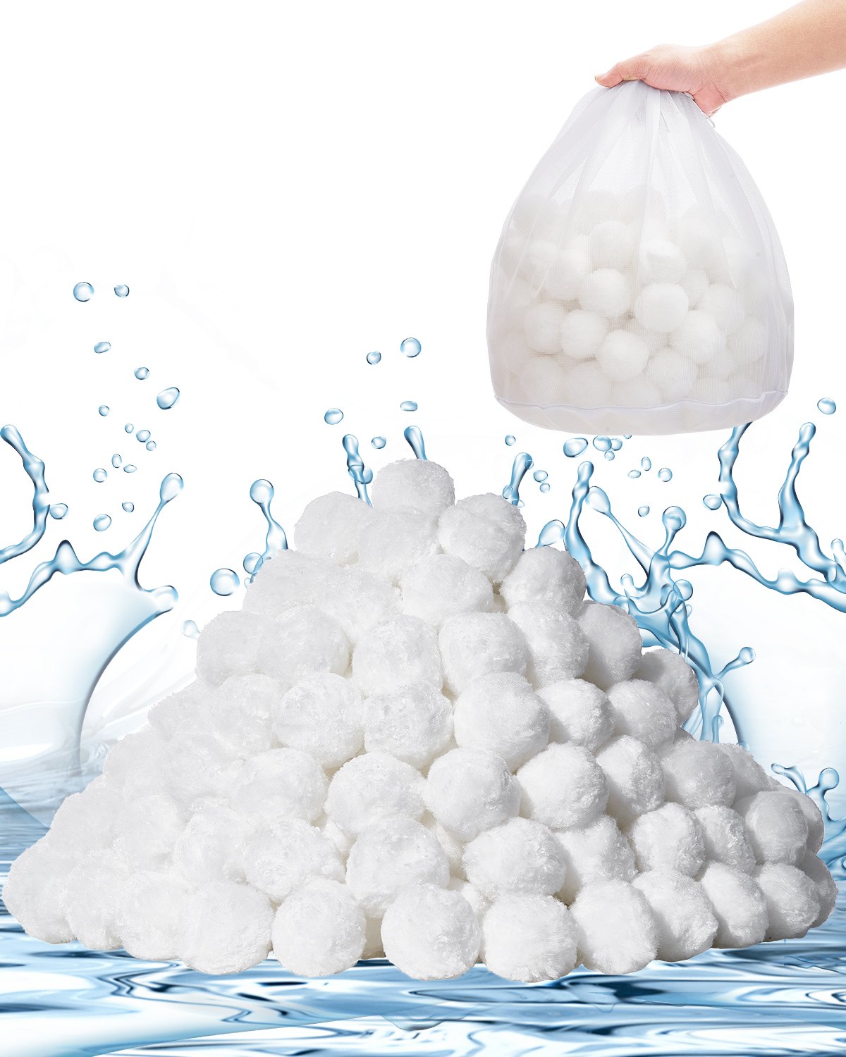 Pool Filter Balls for Sand Filter Pump 3.5 lbs Reusable for Pool