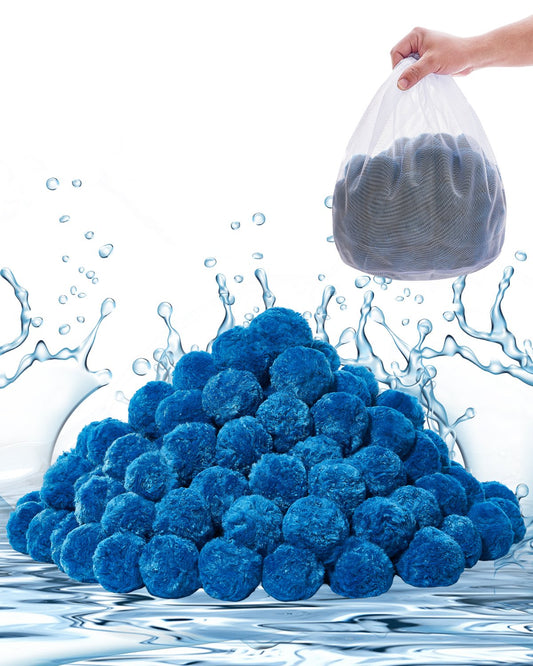 Pool-Filterbälle für Sandfilterpumpe, Pool, 0,7 kg, wiederverwendbar, blau