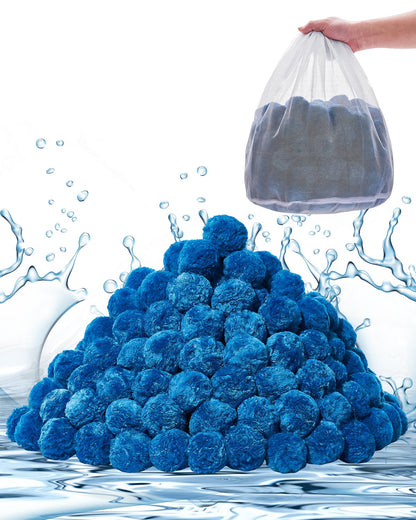 Pool Filter Balls for Sand Filter Pump Pool 3.1 lbs Reusable Blue