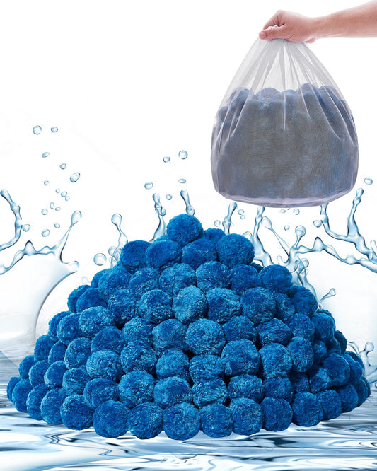 Pool-Filterbälle für Sandfilterpumpe, Pool, 1,8 kg, wiederverwendbar, blau