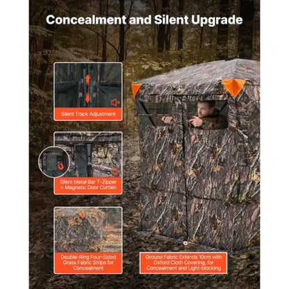 Portable hunting curtain transparent ground curtain for deer, carrying bag for 4-5 people | EU