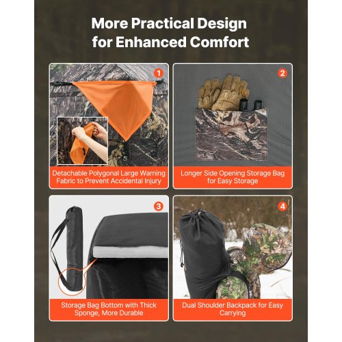 Portable hunting curtain transparent ground curtain for deer, carrying bag for 4-5 people | EU