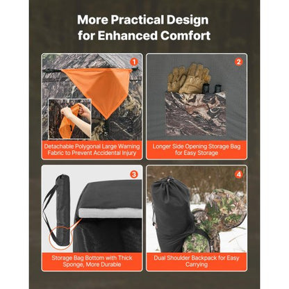 Portable hunting curtain transparent ground curtain for deer, carrying bag for 4-5 people | EU