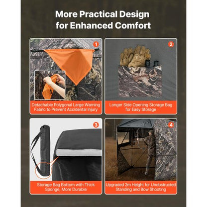 Bärbar jaktgardin genomskinlig markgardin för hjort, bärväska för 6-7 personer |  EU