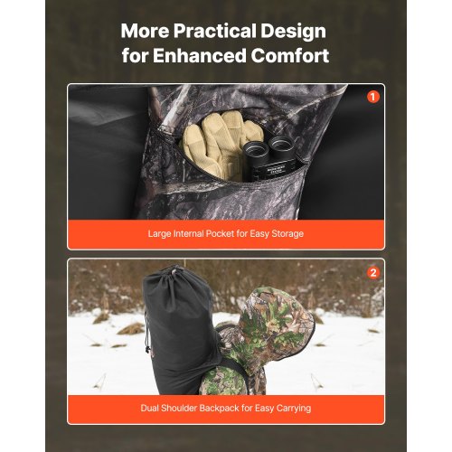 Single Person Portable Hunting Blind Ground Deer Duck Carrying Bag | EU