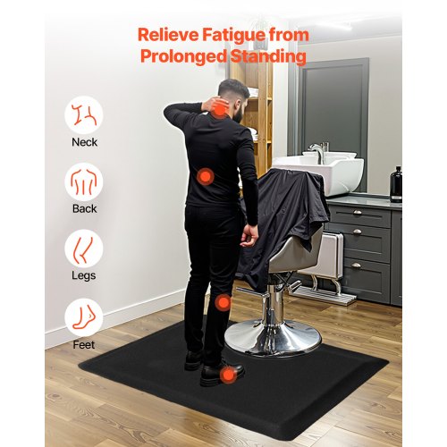 Salon mat for hair stylist 1525 x 910 mm Rectangular salon mat 13 mm thick | EU