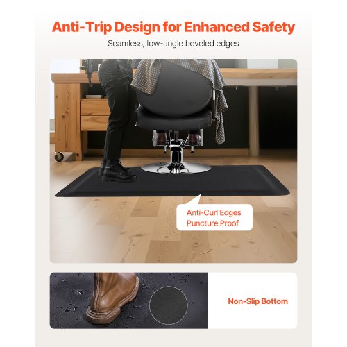 Salon mat for hair stylist 1525 x 910 mm Rectangular salon mat 13 mm thick | EU