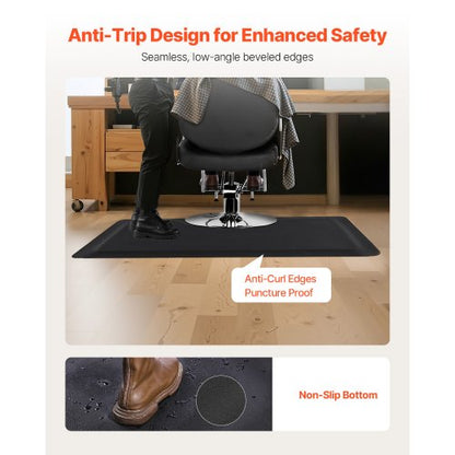 Salon mat for hair stylist 1525 x 910 mm Rectangular salon mat 13 mm thick | EU