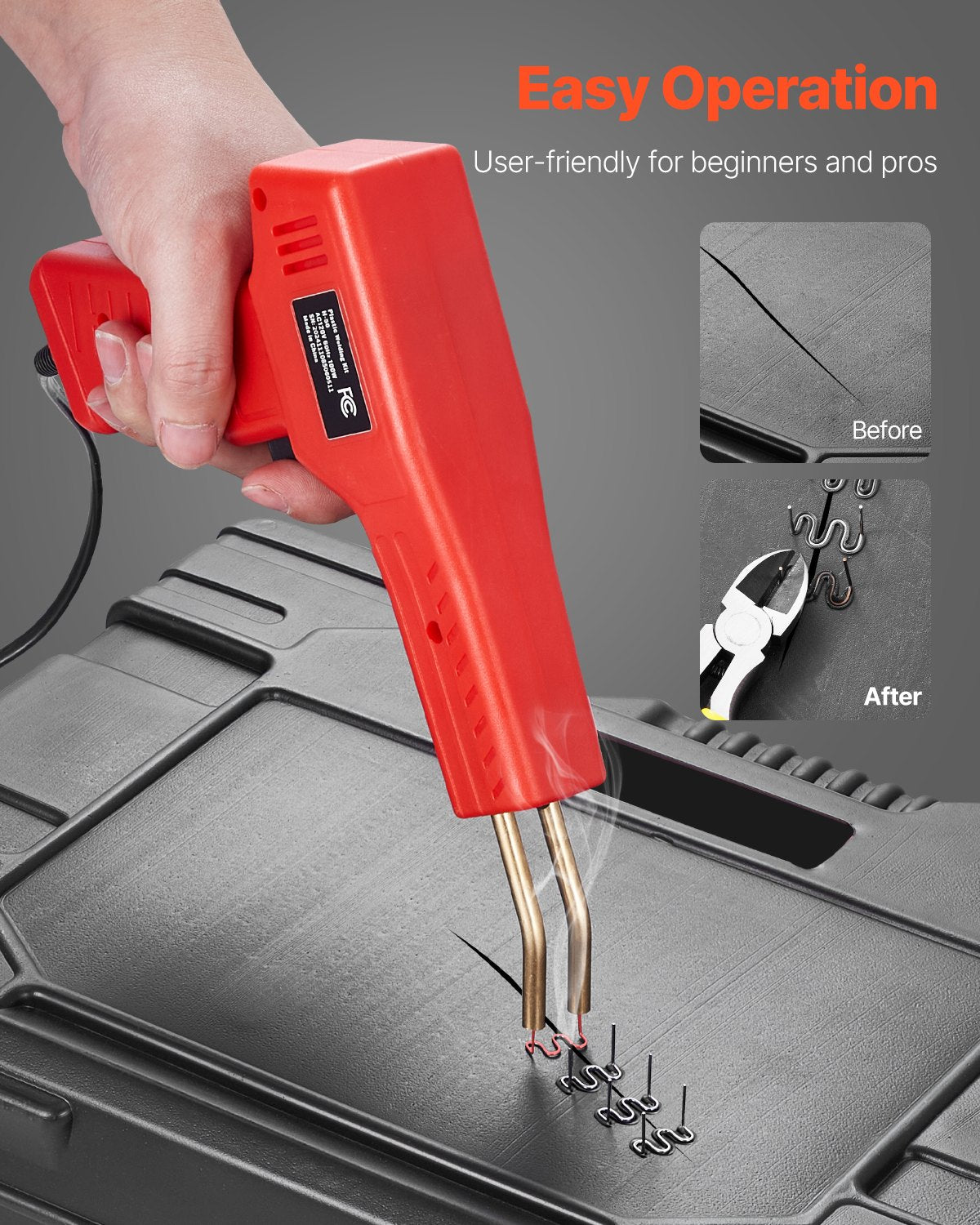 Plastsvetsare 100W plastsvetspistol med 800 st klammer
