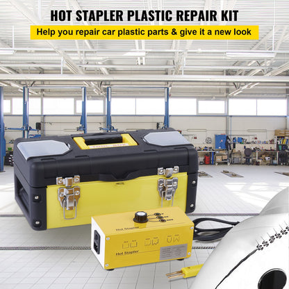 220V plastsvetsmaskin varmhäftpistol varmhäftare varmhäftare plastreparationssats plastsvetsmaskin 600 häftklamrar 3 värmeinställningar