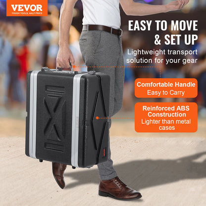 4U Rack Case Server Rack Cabinet 14 in Depth with ABS Construction Handle