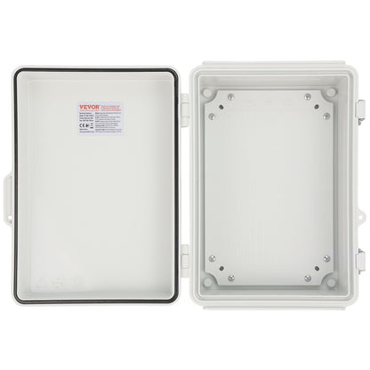 Outdoor Electrical Junction Box, 11.81 x 7.87 x 7.08 inches, ABS Plastic Electrical Box with Hinged Stainless Steel Latch, IP67 Dustproof Waterproof for Outdoor Electrical Projects